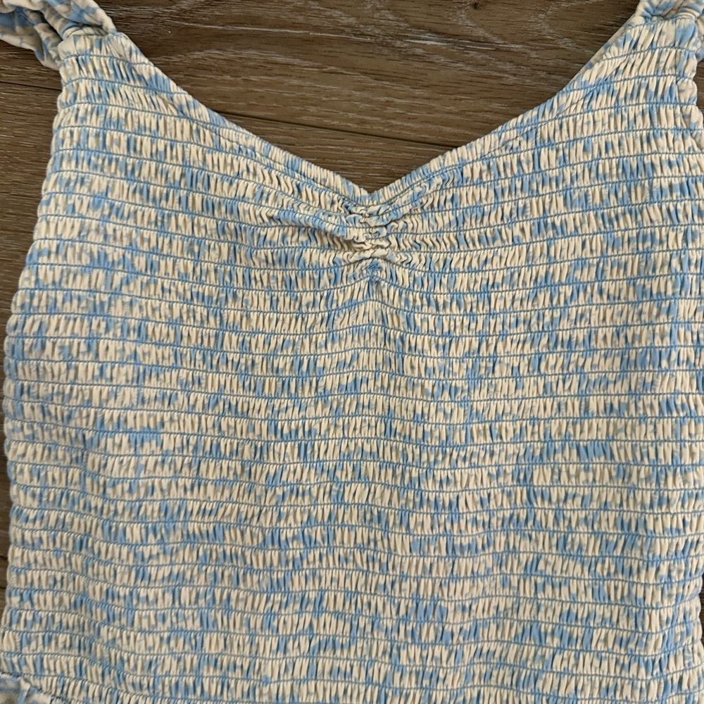 Floral Cottagecore Dress | Size Small | Smocked Stretchy Babydoll Mini - Picture 6 of 9